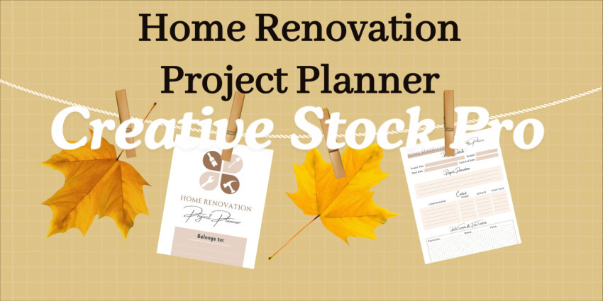 Editable Home Renovation Project Planner