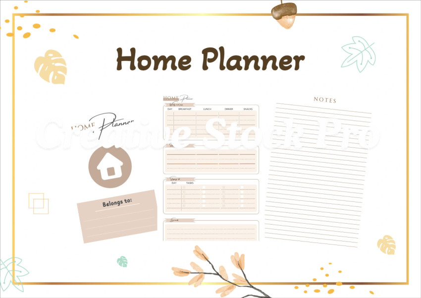 Free Editable Home Planner