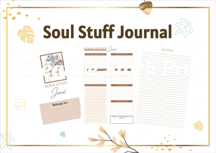 Free Editable Soul Stuff Journal