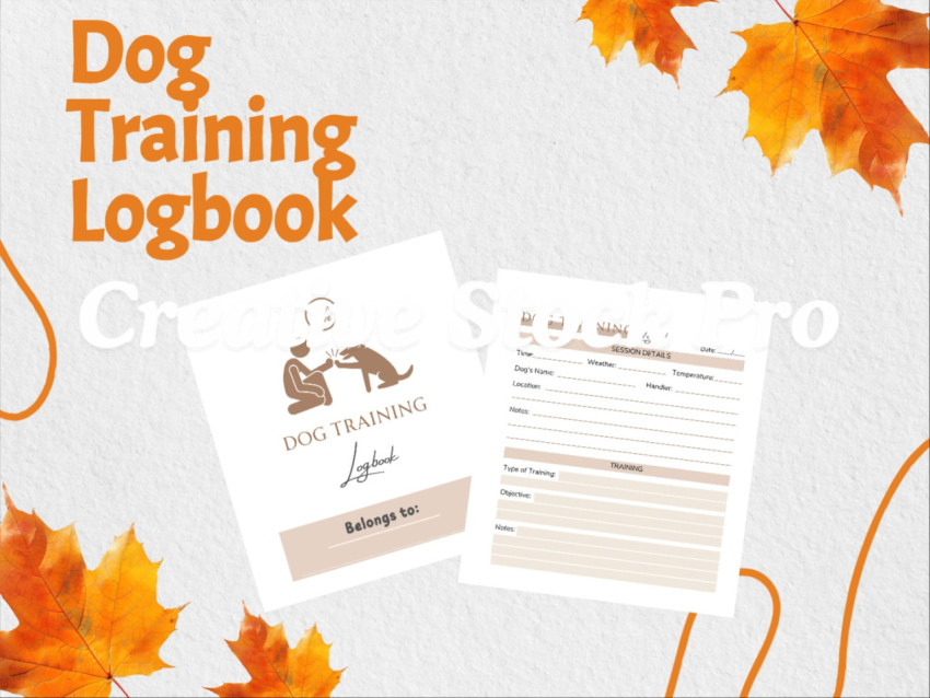 Editable Dog Training Logbook