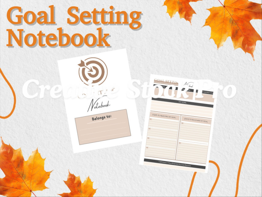 Editable Goal Setting Notebook