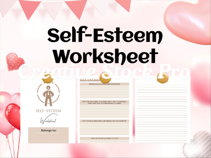 Editable Self-Esteem Worksheet