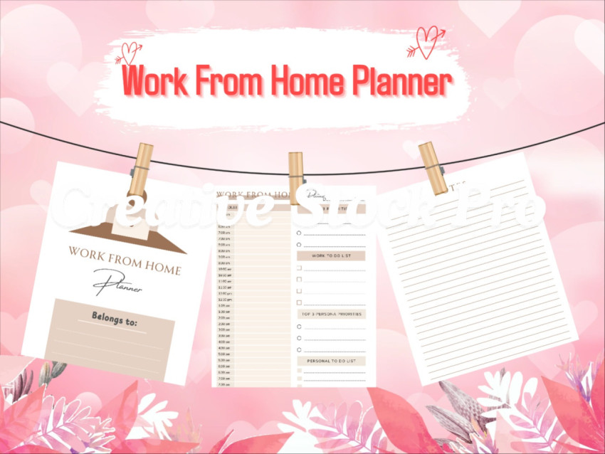 Editable Work From Home Planner