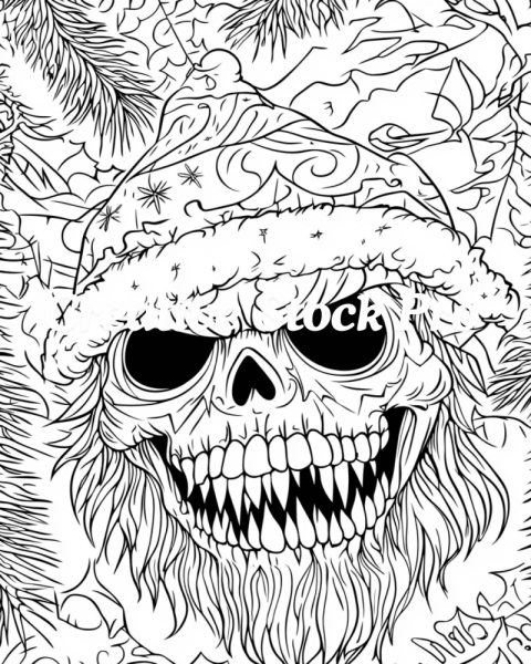 Free Krampus and Friends Holiday Coloring Page