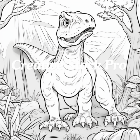 Free Fun Dinosaur Coloring Book Pages for Kids and Adults