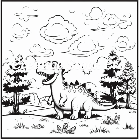 Free Easy and Detailed Dinosaur Coloring Pages for Everyone