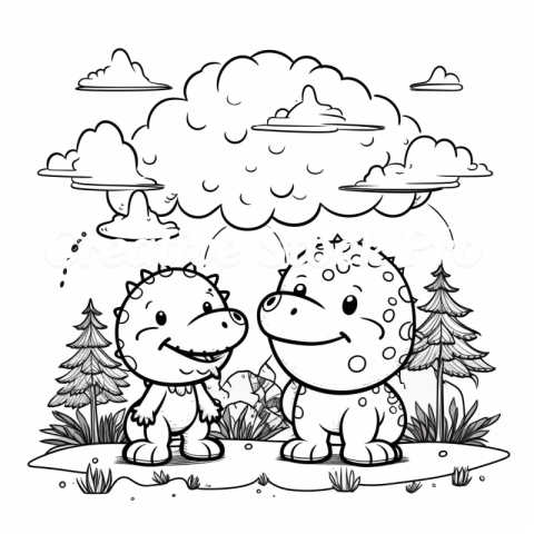 Free Dinosaur Coloring Pages for Kids and Adults