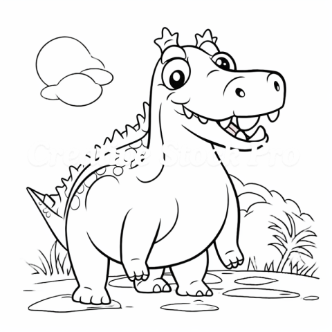 5. Free Detailed Dinosaur Coloring Pages for Adults