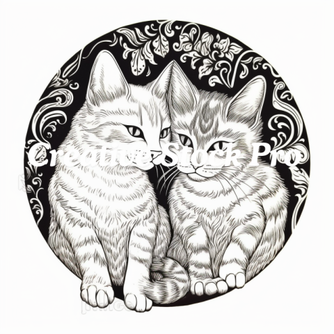 Free Cat Mandala Art for Relaxation and Creativity