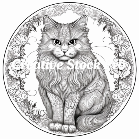 Free Cat Mandala Coloring Pages for Mindfulness