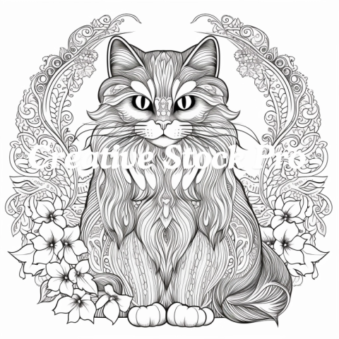 Free Cat Mandala Coloring Pages for Kids and Grown-Ups