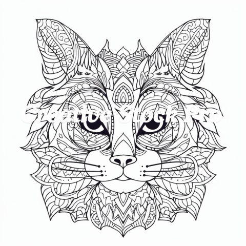 Free Cat-Themed Mandala Coloring Pages for Everyone