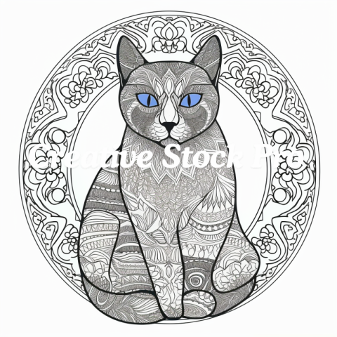 Free Cat Mandala Pages for Kids’ Creativity