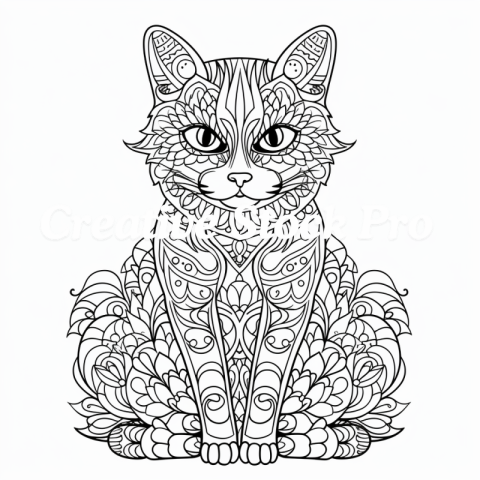 Free Cat Mandala Coloring Sheets for Calm and Focus