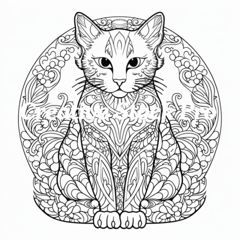 Free Cat Mandala Designs for Mindfulness