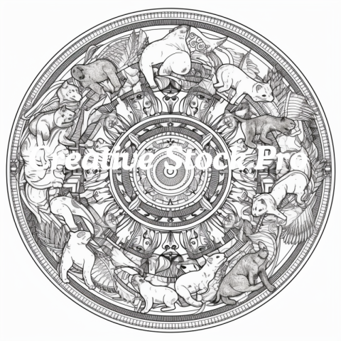 Free Cat Mandala Coloring Art for Relaxation