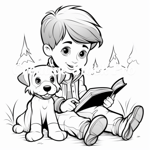 Corgi Fun Coloring Page for Kids and Adults