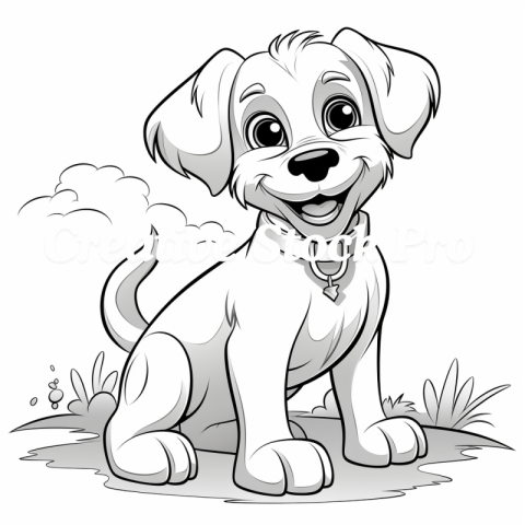 Corgi Coloring Page for Kindle Kids & Adults