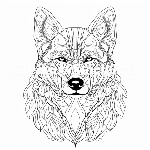 Unique Dog Mandala Coloring for All Ages