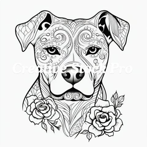 Joyful Dogs Mandala Coloring for All Ages