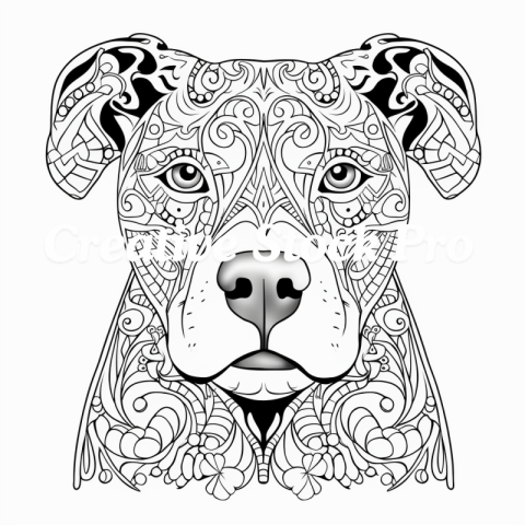 Creative Dog Mandala Coloring Fun