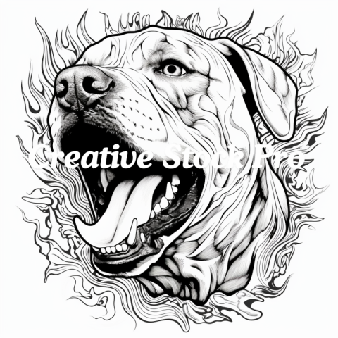 Complex Dog Mandala Coloring Page for All Ages