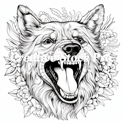 Relaxing Dogs Mandala Coloring for All Ages