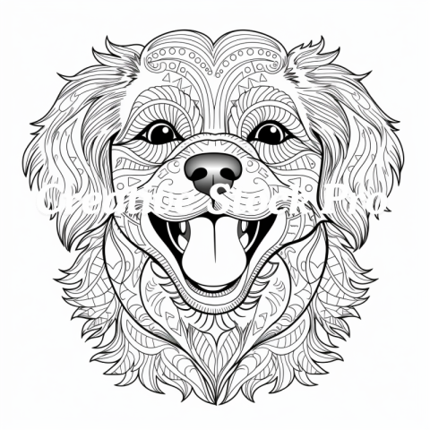 Playful Dogs Mandala Coloring Adventure