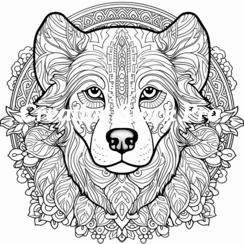 Playful Puppy Mandala Coloring Adventure