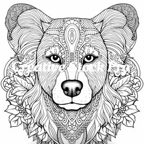 Joyful Dog Mandala Coloring Fun for All Ages