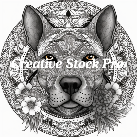 Playful Mandala Dog Coloring Adventure