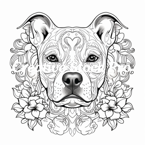 Fun Dog Mandala Coloring for Relaxation