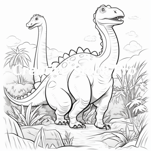 Triceratops Dinosaur Coloring Page for Kindle