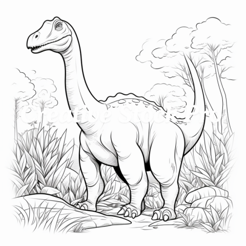 Fun Dinosaur Coloring Page for Kindle Users