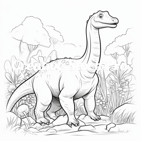 Free Detailed Dinosaur Coloring Book for Kids & Adults