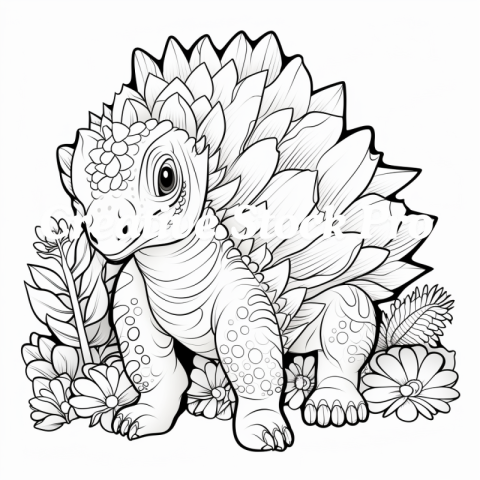 Dinosaur Coloring Page: Kindle Edition for All Ages