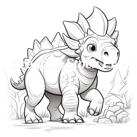 Jurassic Coloring Page for Kids & Adults on Kindle