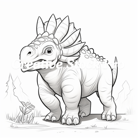 Free Dinosaurs in the Wild Coloring Book for Kindle Users