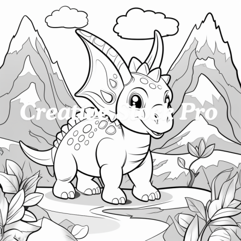 Dinosaur Kingdom Coloring Adventure for Kindle