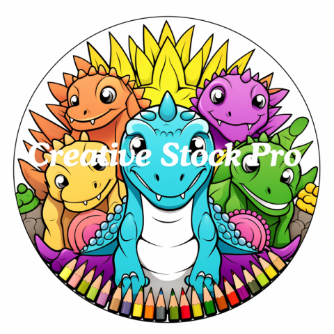 Dinosaur Mandala Coloring Page for All Ages