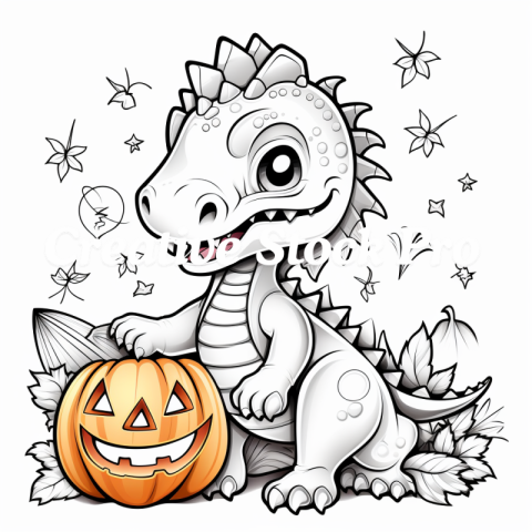 Dino Land Coloring Page for Kindle Users