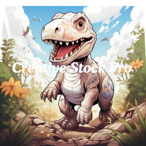 Majestic Dinosaur Coloring Page for Kindle