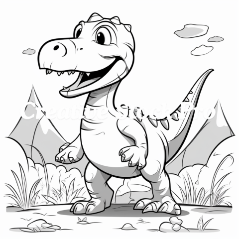 Dinosaur Friends Coloring Fun for Kindle