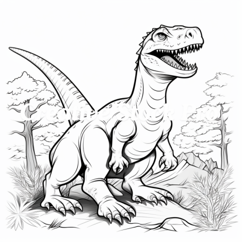 Happy Dinosaur Coloring Book for Kindle