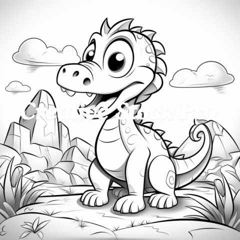 Dino Power Coloring Page for Kindle