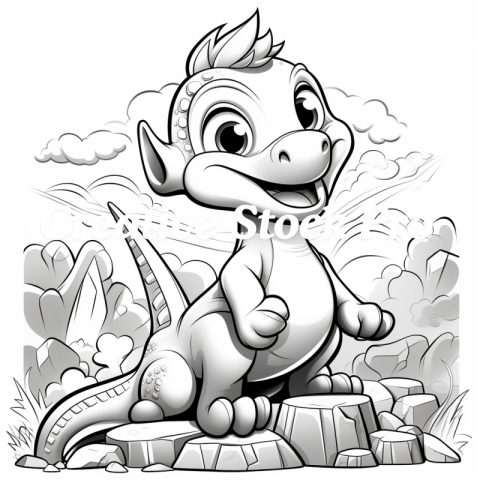 Big Dinosaur Coloring Page for Kindle