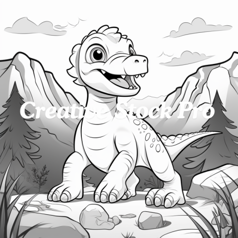 Creative Dinosaur Coloring Book for Kids & Adults