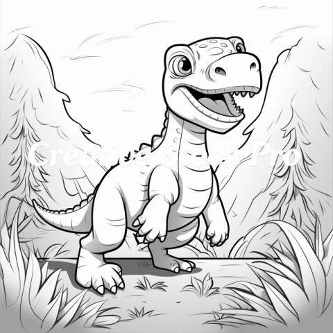 Jurassic Adventure Coloring for Kids & Adults