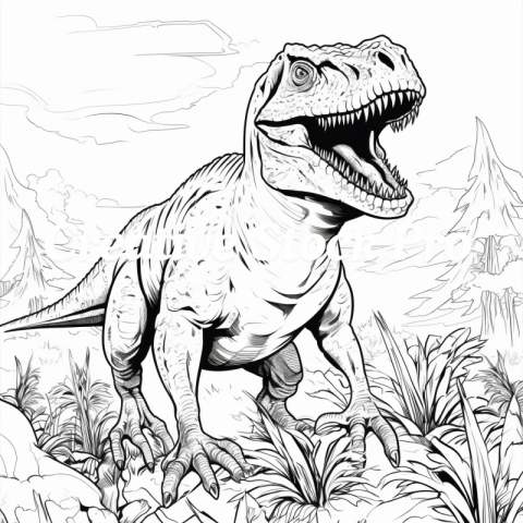 Dino Coloring with Fun Facts for Kindle