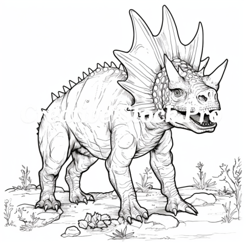 Majestic Dino Coloring Page for Kindle